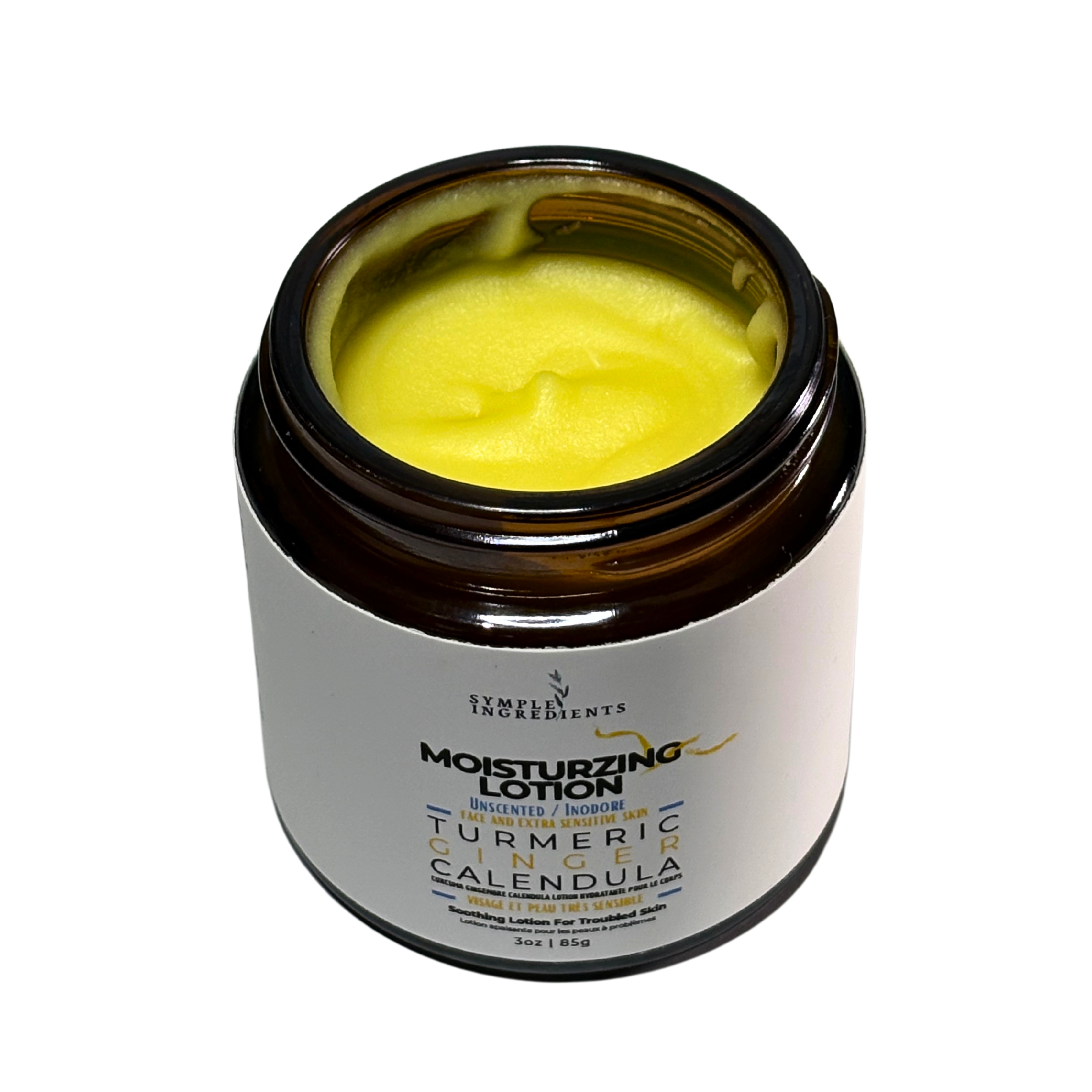 TURMERIC GINGER CALENDULA MOISTURIZING LOTION - Unscented for Face