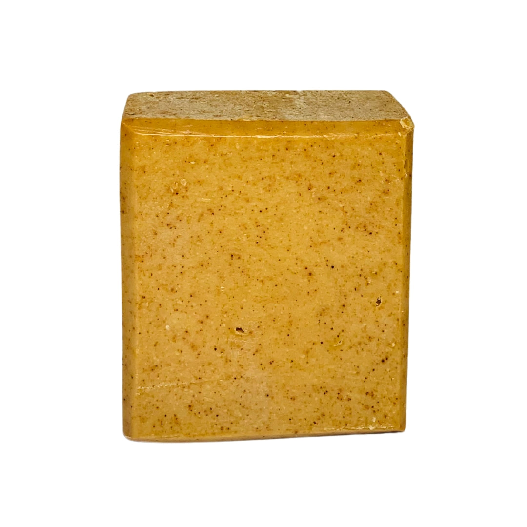 Natural turmeric bar soap for troubled skin.  If you're conscious about ingredients our vegan soap made without palm oil or the use of artificial detergents, dyes, or artificial fragrances. Clean Skincare