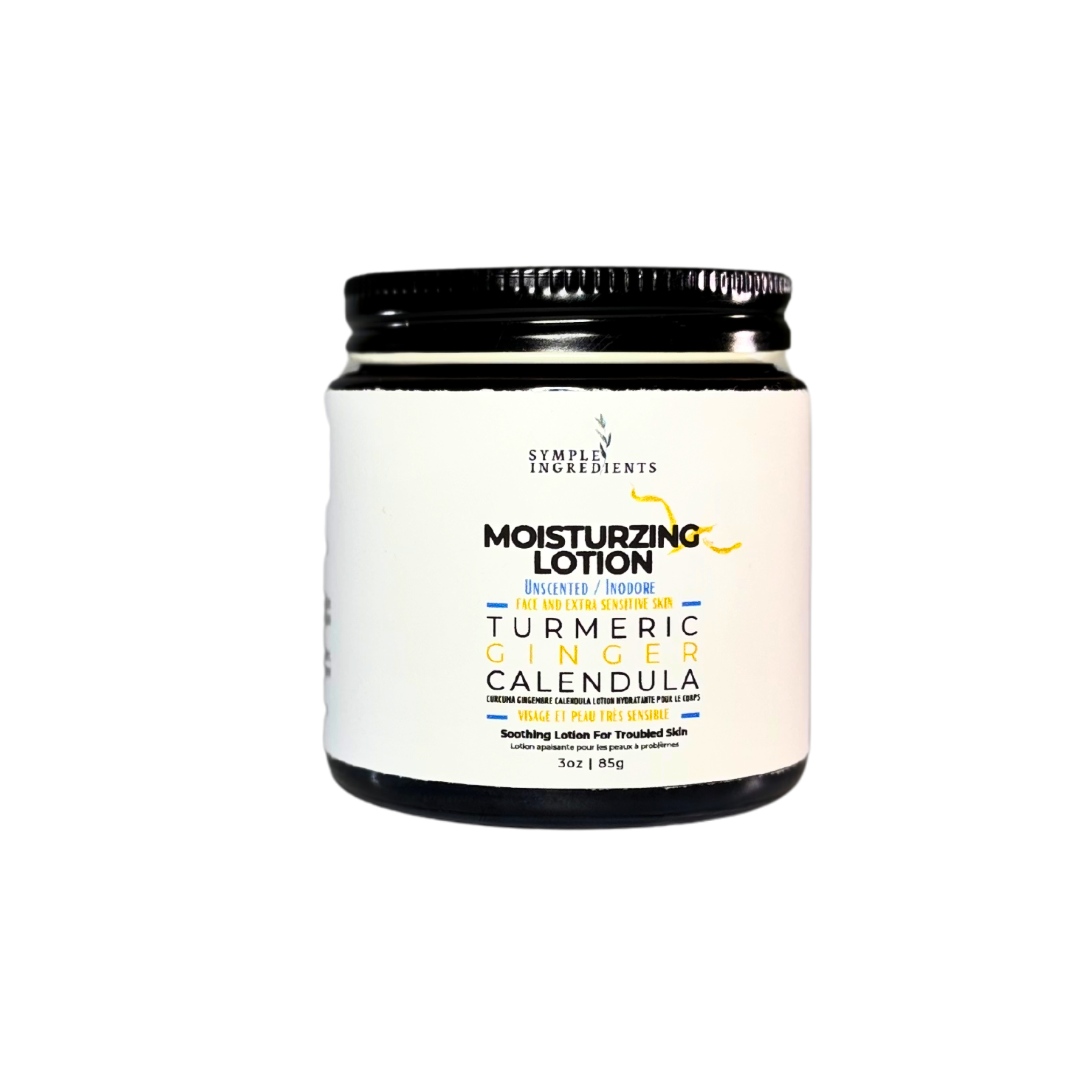 TURMERIC GINGER CALENDULA MOISTURIZING LOTION - Unscented for Face
